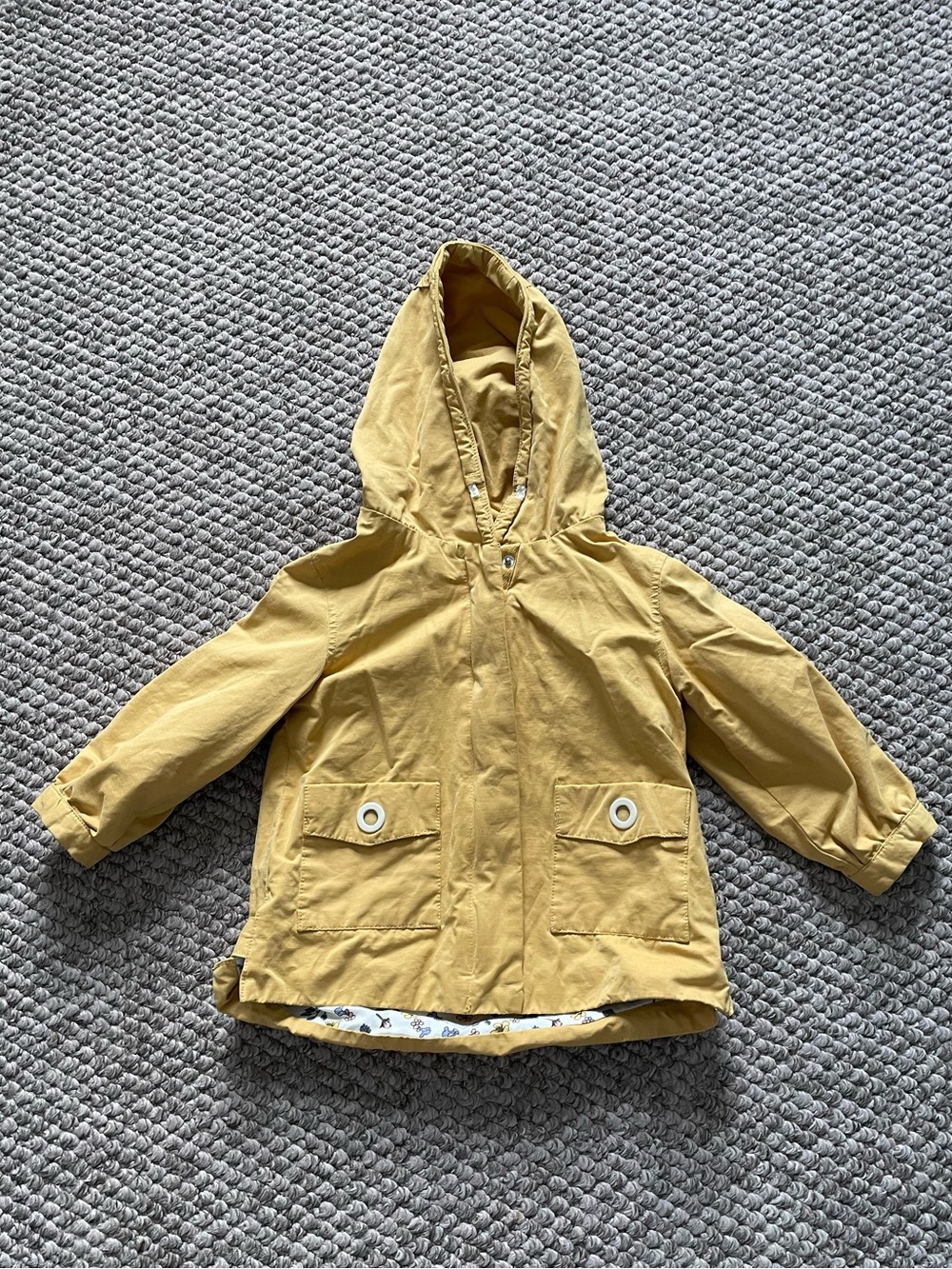 Zara 18-24M Hooded Mustard Raincoat